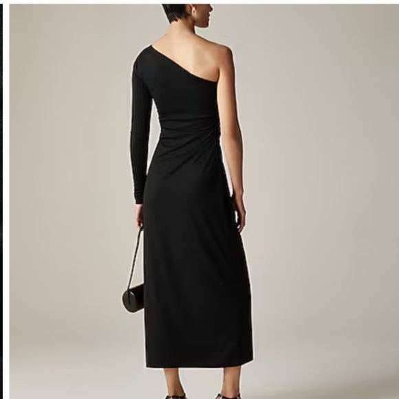 J.Crew One Shoulder In Jersey Crepe Black L - Picture 9 of 11